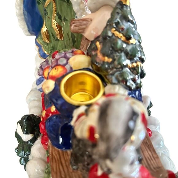 Christopher Radko Hand-painted Glorious Santa Candleholder Centerpiece - Picture 11 of 15